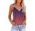 Womens Fashion 2022 Summer Tops Dressy Plunge V Neck Zip Up Spaghetti Strap Tank Top Sleeveless Camisole Shirts Blouse