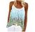 Summer Tops for Women Casual Crew Neck Cute Ruffle Hem Spaghetti Strap Tank Tops Loose Fit Beach Cami Shirts Camisoles