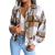 Plaid Shirt Jacket Womens Classic Crop Coat Long Sleeve Button Down Casual Shacket Short Loose Lapel Collared Outwear Top