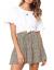 Relipop Women's Floral Flared Short Skirt Polka Dot Pleated Mini Skater Skirt with Drawstring