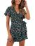 Relipop Summer Women Short Sleeve Print Dress V Neck Casual Short Dresses