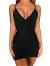 TOB Women's Sexy Adjustable Ruched Spaghetti Strap Sleeveless Club Bodycon Mini Dress