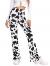 SOLY HUX Women's Print Elastic High Waisted Flare Leg Bell Bottom Pants