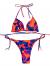 SOLY HUX Women's Floral Print Halter Triangle Tie Side Bikini Set Two Piece Swimsuits