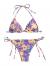 SOLY HUX Women's Floral Print Halter Triangle Tie Side Bikini Set Two Piece Swimsuits