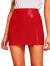 MakeMeChic Women's Neon Zip Back Leather Y2K Skirt PU Bodycon Short Mini Skirt