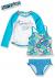 Tommy Bahama Girls' Rashguard and Bottom Swimsuit Set