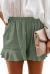 NEYOUQE Womens Cotton Linen Casual Summer Elastic Waist Comfy Shorts with Pocket