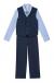 Van Heusen Boys' 4-Piece Formal Suit Set, Vest, Pants, Collared Dress Shirt, and Tie