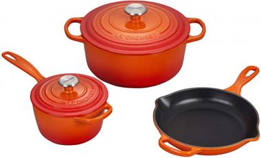 Le Creuset Enameled Cast Iron Signature Cookware Set, 5 pc. , Flame