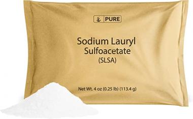 Pure Original Ingredients Sodium Lauryl Sulfoacetate (SLSA) (4 oz) Long Lasting Foam & Bubbles, Gentle on Skin.