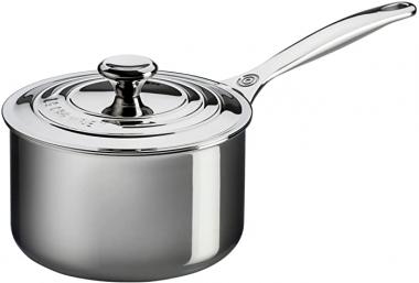 Le Creuset Tri-Ply Stainless Steel Saucepan, 3 qt.