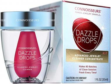 Connoisseurs Advanced Dazzle Drops - Jewelry Cleaner Concentrate - 1 Fl Oz - 80 Batches of Cleansing Solution