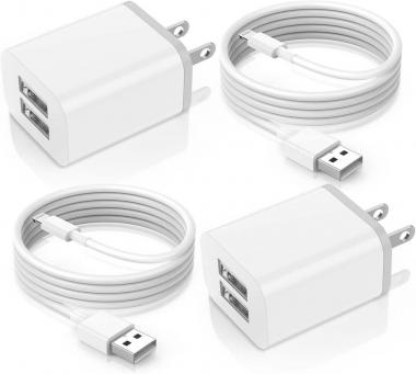 iPhone Charger with Wall Plug,[MFi Certified] 2Pack 3ft Lightning Cable and Dual USB Wall Charger Block Adapter,iPhone Charging Cord for Apple iPhone 13/12 Mini/11/XR/X/Xs Max/8/7/6s Plus/SE/5/iPad