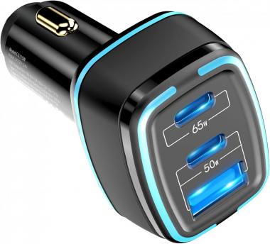 USB C Car Charger 115W, KENREE 3 Ports USB C USB A Car Charger PD 65W 45W QC 20W Fast Car Charger for iPhone 12/13/14 Pro Max XR 7 8, Samsung Galaxy S21 S22 Ultra Note