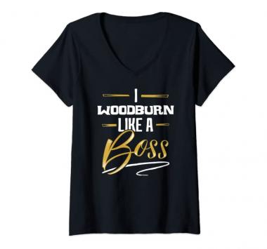 Womens WOODBURN Like A Boss Tshirt Floss Like A Boss V-Neck T-Shirt