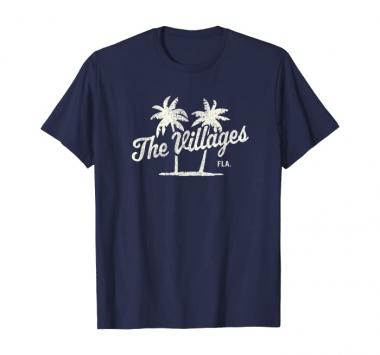 The Villages Florida Vintage 70s Palm Trees Graphic T-Shirt