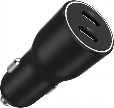 USB C Car Charger, 40W(20W+20W) Fast Car Charger Adapter PD Dual Port Type C Car Power Adapter Compatible with iPhone 13/12/11/X/8/iPad, Galaxy S22/S21/S20/Note 20