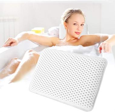 Bathtub Pillow, PVC Headrest Head Support Neck Shoulder Rest Spa Home Bathtub Tub Pillow Relaxing with Suction Cup