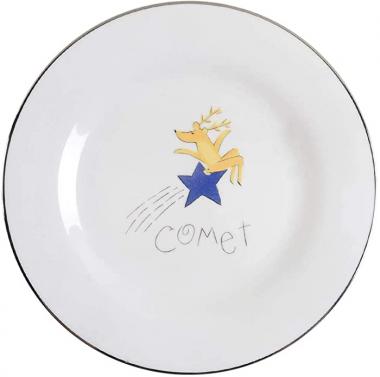 Pottery Barn China Reindeer Dinner Plate, Comet