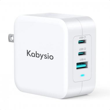 Kabysio 100W USB C Wall Charger - 3 Port GaN PD Fast Charger Foldable Power Adapter USB C Charger Block Compatible with MacBook Pro, Dell XPS, iPad Pro, iPhone 14/13/12/Pro Max, Galaxy S22 Ultra/S21