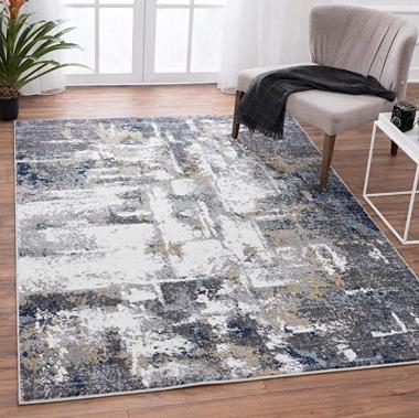 Luxe Weavers Rug – Hampstead Abstract Gray 8x10 Modern Area Rug