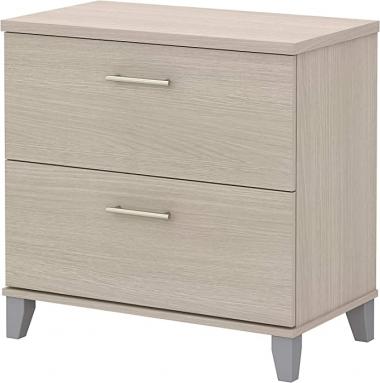 Bush Furniture Somerset 2 Drawer Lateral File Cabinet in Sand Oak