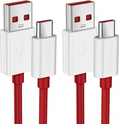 APETOO USB A to USB C Cable for OnePlus 10 Pro,2-Pack 6ft Type C Charger Warp Charge Dash Charge USB C Cable 4A USB-C Super Fast Charging Cord for OnePlus Nord,8 Pro,8,7T Pro,7T,7,6T,6,5T,5,3T,3 - Red