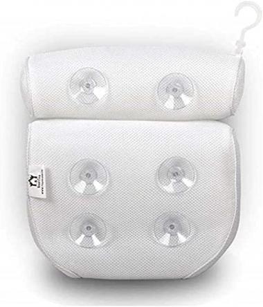 LALEO SPA Bath Pillow Bathtub Pillow with Suction Cups Neck Back Support Thickened Bath Pillow for Home Spa Tub Bathroom Accessories