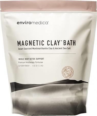 Enviromedica Magnetic Clay natural detox bath cleanse with sodium and calcium bentonite clay powder and Himalayan pink salt for detoxification of heavy metals and environmental toxins