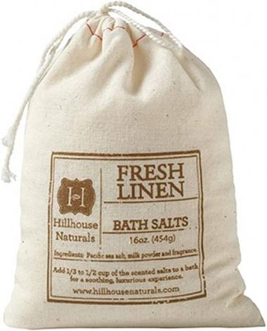 Hillhouse Naturals LNBSBG Fresh Linen Bath Salt in Bag, 16 oz