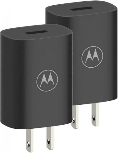 Motorola (2-Pack) TurboPower Flip Charger- 18W QC3.0 - Turbo for Motorola Razr, Edge/Edge+, One 5G/5G Ace, Moto G Power/Stylus/Play [No Cable], Black, (SC-71)