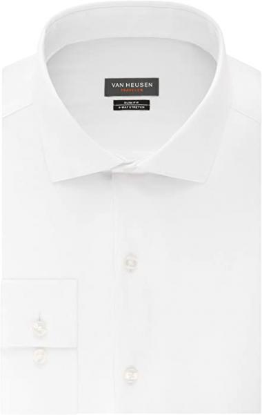 Van Heusen Men's Dress Shirt Slim Fit Traveler Stretch