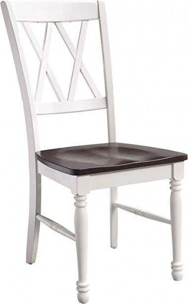 Crosley Furniture Shelby Dining Chairs (Set of 2), Distressed White