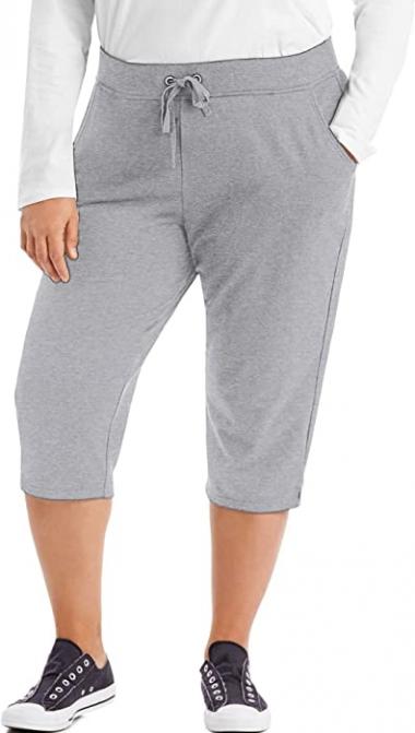 Just My Size Women's Plus-SizeFrench Terry Capri with Pockets