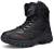 Bitiger Men's Combat Boots with Side Zipper Velcro and Casual Outdoor Mountaineering Trekking Commando Tactical Boots