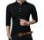 KUYIGO Men’s Casual Slim Fit Shirts Pure Color Long Sleeve Polo Fashion T-Shirts