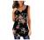 Womens Tank Tops Sleeveless Summer Casual V Neck Button Up Henley T Shirts Plus Size Floral Flowy Pleated Vest Blouses