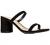 J. Adams Stormi Mules for Women - Square Toe Double Band Low Block Heel Sandals