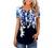 ONLYSHE Womens Casual Short Sleeve Shirts V Neck&U Neck Tops Button Up Tunic Floral Ruffle Blouse