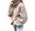 Sweaters for Women Solid Color Turtleneck Balloon Long Sleeve Oversized Sweater Pullover Chunky Cable Knit Jumper Tops