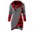 Womens Long Sleeve Cowl Neck Buttons Splicing Tunic Tops Casual Plaid Side Split Irregular Hem Pullover Spring Blouses