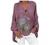 Womens Cotton Linen Shirts Plus Size Tops Trendy Printed Roll Sleeve T-Shirt V-Neck Loose High Low Flowy Blouse Tunics