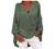 Womens Cotton Linen Shirts Plus Size Tops Trendy Printed Roll Sleeve T-Shirt V-Neck Loose High Low Flowy Blouse Tunics