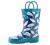 OAKI Kids Waterproof Rubber Rain Boots with Easy-On Handles