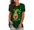 St Patrick's Day Tie Dye Crew Neck T Shirts for Women Funny Green Gnome Clover Print Short Sleeve Graphic Tees T-Shirt