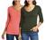 Eddie Bauer Women's Long Sleeve V-Neck 2-Pack T-Shirts