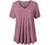 FOLUNSI Women’s Plus Size Short Sleeve Henley Shirt V Neck Floral Blouses Tunic Tops M-4XL