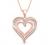 Jewelili Heart Necklace Pendant with Natural White Round and Baguette Diamonds 1/4 Cttw in Sterling Silver or Yellow or Rose Gold over Sterling Silver 18 Inches Box Chain