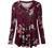 FOLUNSI Women’s Plus Size Short Sleeve Henley Shirt V Neck Floral Blouses Tunic Tops M-4XL